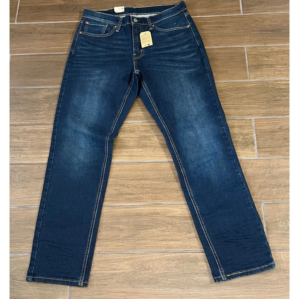 Levis 541 Athletic Taper Mens Dark Wash Indigo Stretch Denim Jeans W32 L32 NEW